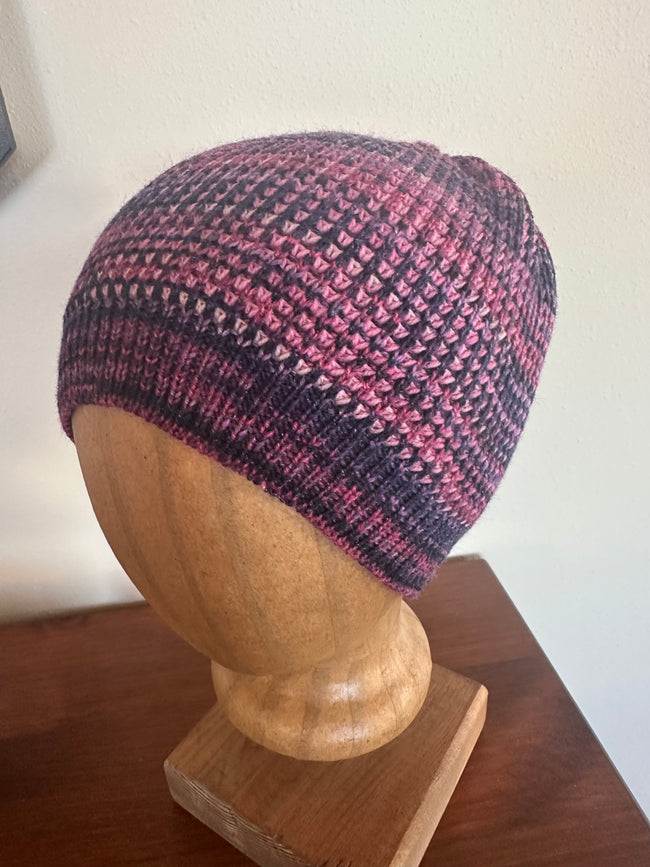 Handmade Wool Beanie Hat, Fun Colorful Design, Adult Winter Wear, Ideal Gift for Unique Style Lovers Hover Image