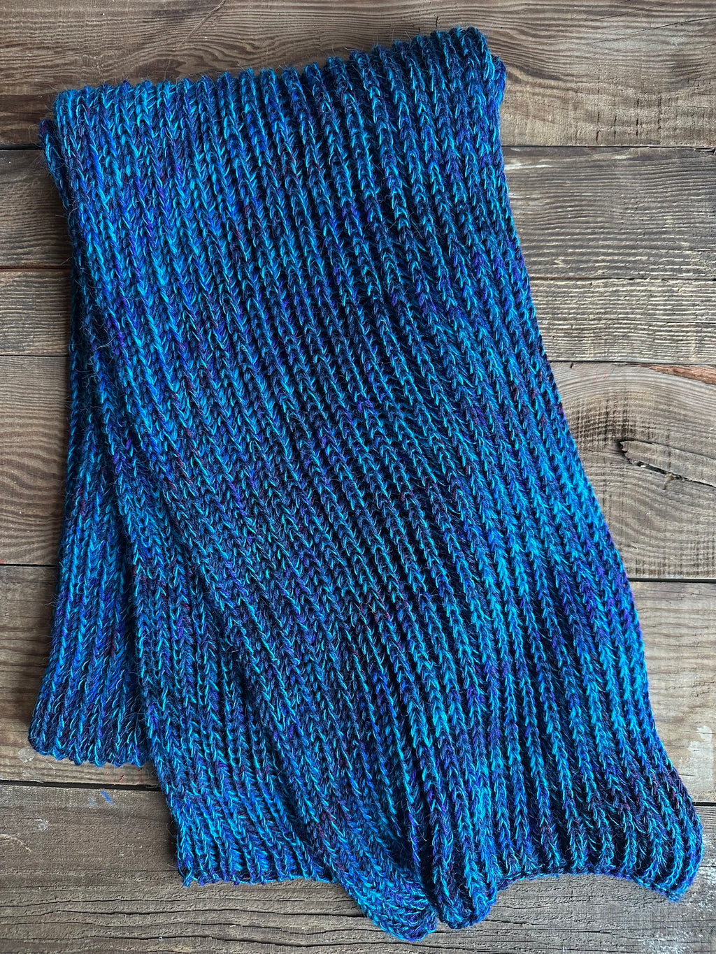 One of a Kind Knit Alpaca & Merino Wool Scarf, Vibrant Fishermans Rib Style, Handcrafted Accessories for Winter Warmth, Gift Idea