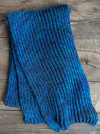 One of a Kind Knit Alpaca & Merino Wool Scarf, Vibrant Fishermans Rib Style, Handcrafted Accessories for Winter Warmth, Gift Idea