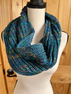 Handmade Knit Alpaca & Merino Wool Cowl, Vibrant Fisherman’s Rib Neck Wrap, Perfect Gift for Winter Style and Warmth