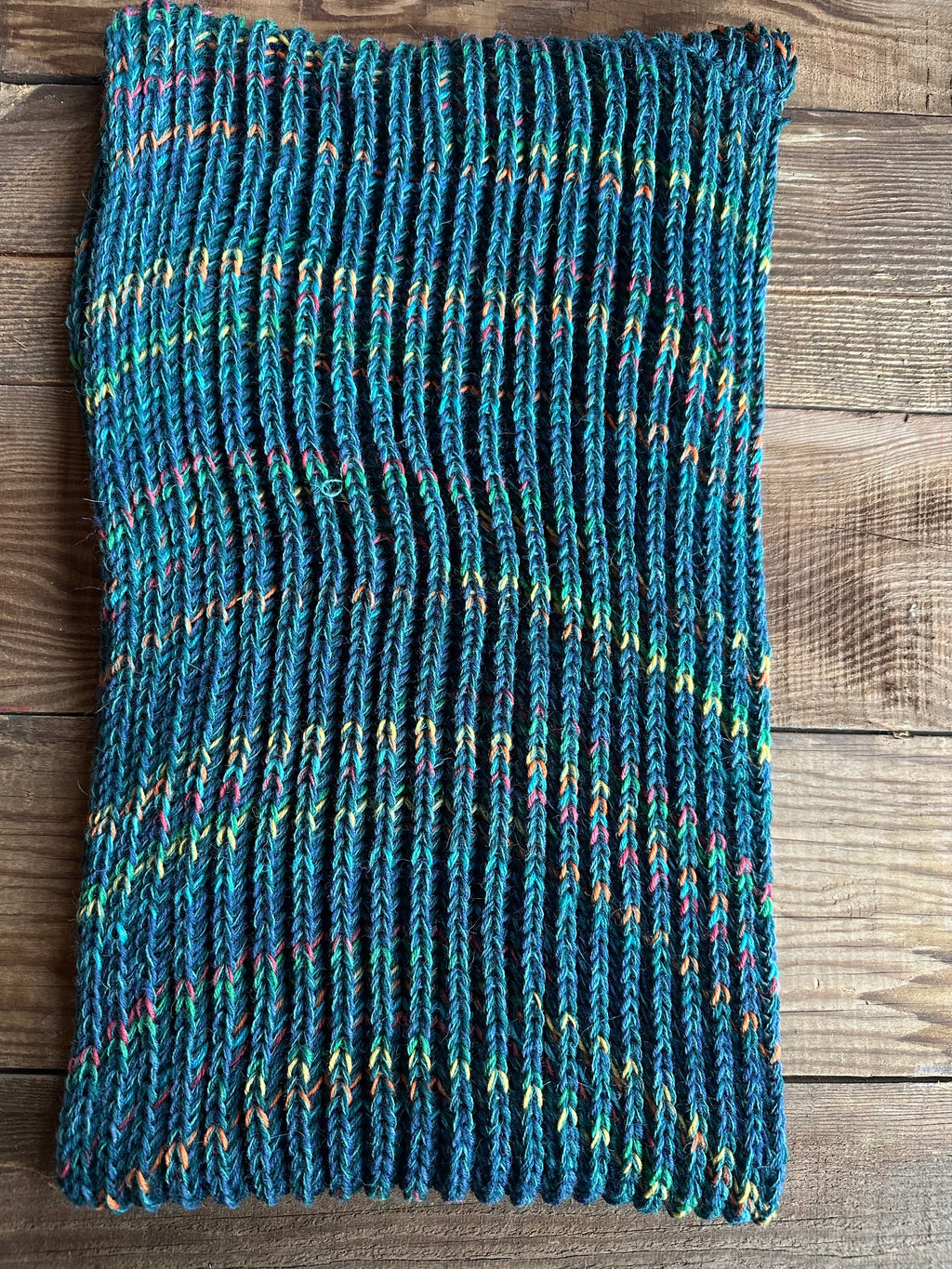 Handmade Knit Alpaca & Merino Wool Cowl, Vibrant Fisherman’s Rib Neck Wrap, Perfect Gift for Winter Style and Warmth