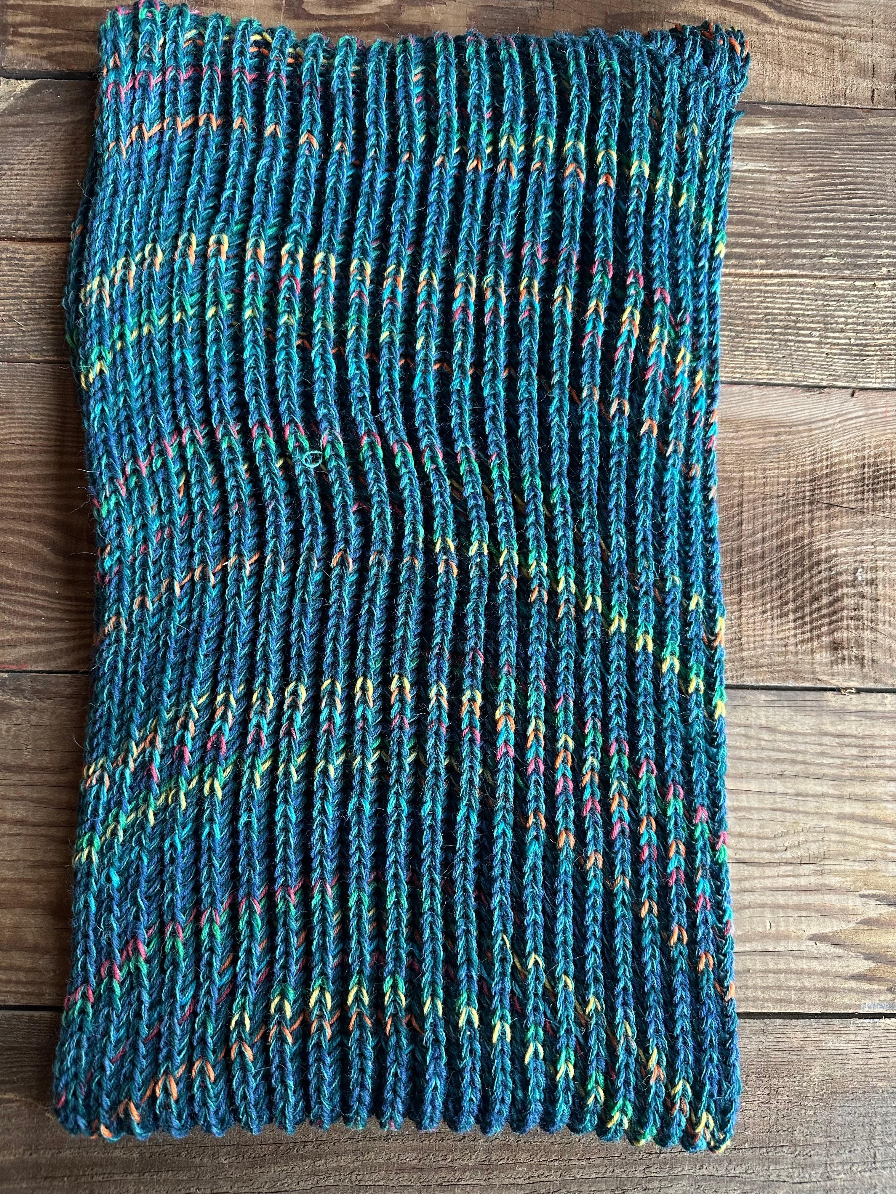 Handmade Knit Alpaca & Merino Wool Cowl, Vibrant Fisherman’s Rib Neck Wrap, Perfect Gift for Winter Style and Warmth