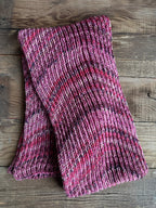 One of a Kind Knit Alpaca & Merino Wool Scarf, Vibrant Fishermans Rib Style, Handcrafted Accessories for Winter Warmth, Gift Idea