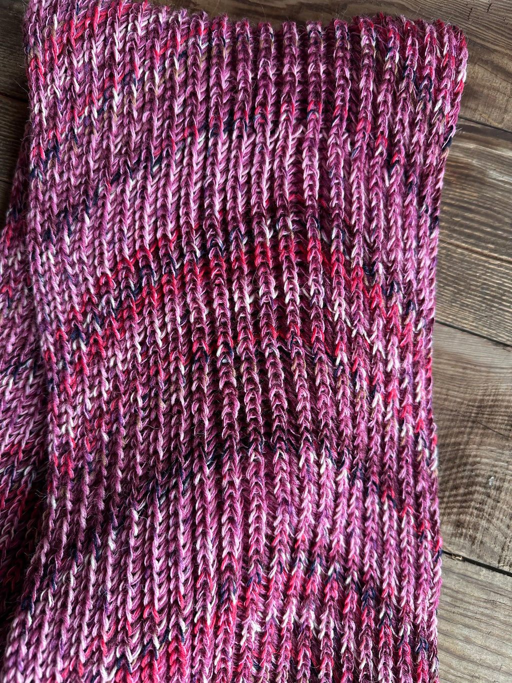 One of a Kind Knit Alpaca & Merino Wool Scarf, Vibrant Fishermans Rib Style, Handcrafted Accessories for Winter Warmth, Gift Idea