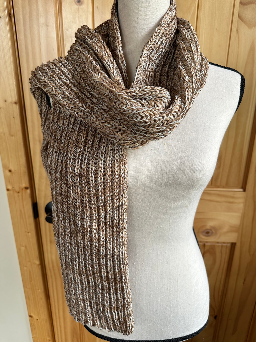 Colorful Handmade Knit Alpaca & Merino Wool Scarf, Fishermans Rib Neckwear, Unique Gift for Cozy Winter Outfits and Fashion Lovers