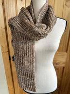 Colorful Handmade Knit Alpaca & Merino Wool Scarf, Fishermans Rib Neckwear, Unique Gift for Cozy Winter Outfits and Fashion Lovers