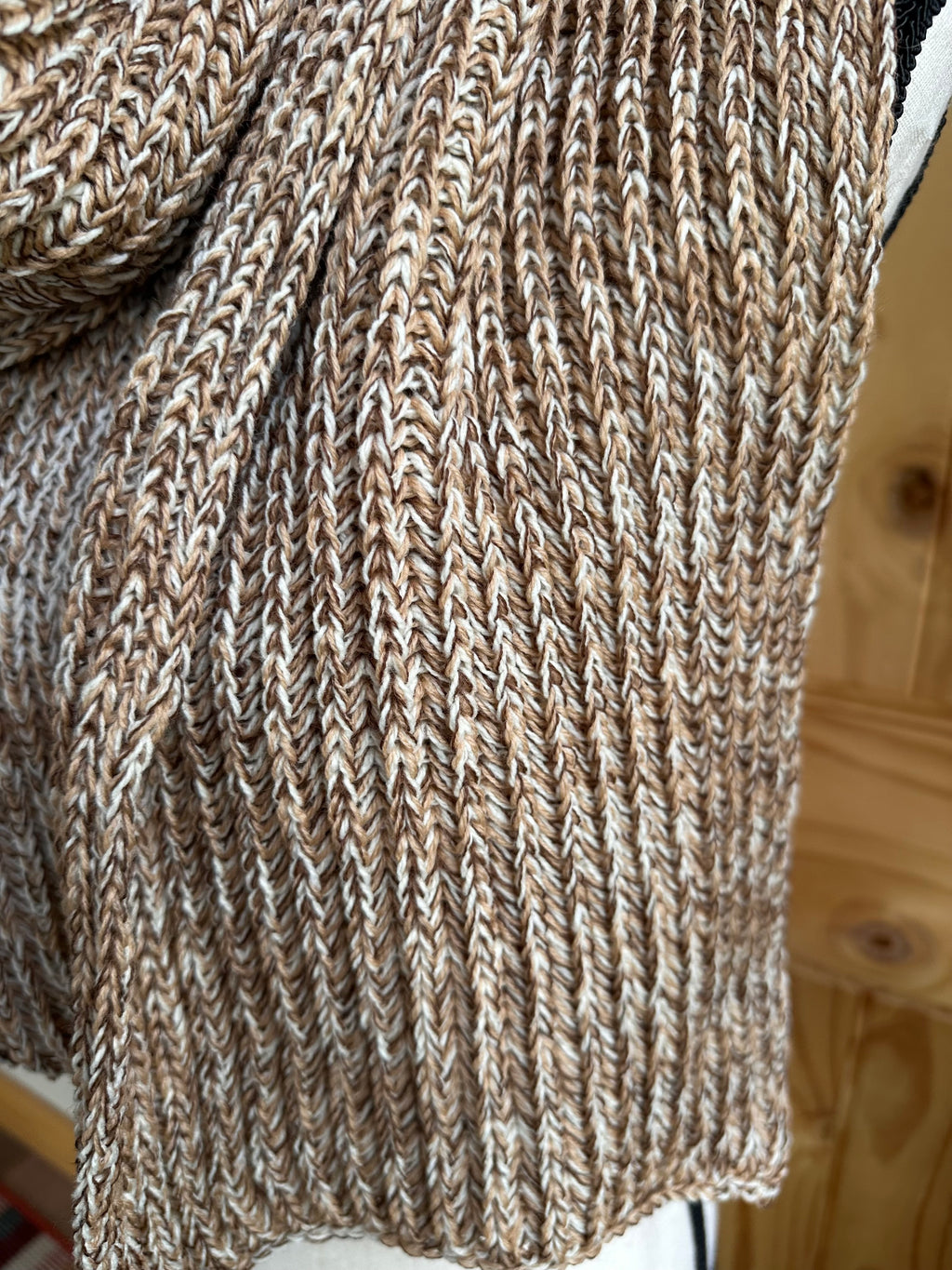 Colorful Handmade Knit Alpaca & Merino Wool Scarf, Fishermans Rib Neckwear, Unique Gift for Cozy Winter Outfits and Fashion Lovers