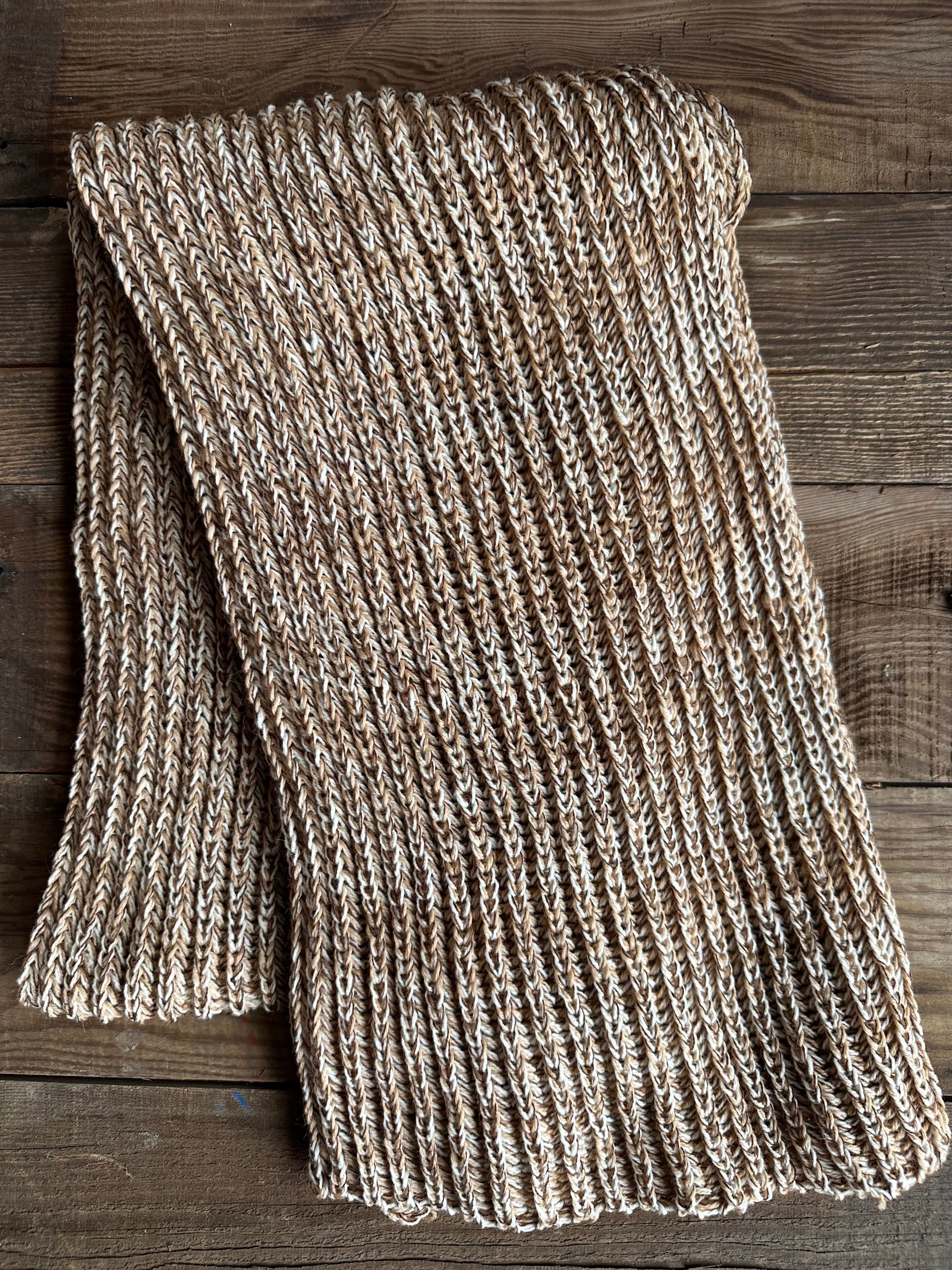 Colorful Handmade Knit Alpaca & Merino Wool Scarf, Fishermans Rib Neckwear, Unique Gift for Cozy Winter Outfits and Fashion Lovers