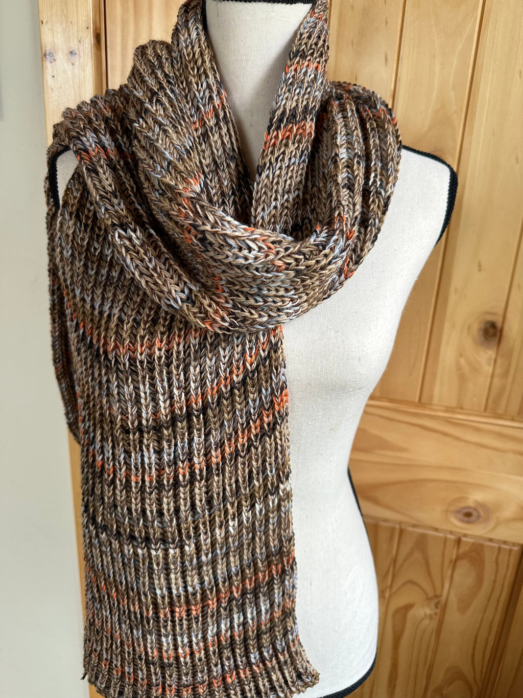 Colorful Handmade Knit Alpaca & Merino Wool Scarf, Fishermans Rib Neckwear, Unique Gift for Cozy Winter Outfits and Fashion Lovers