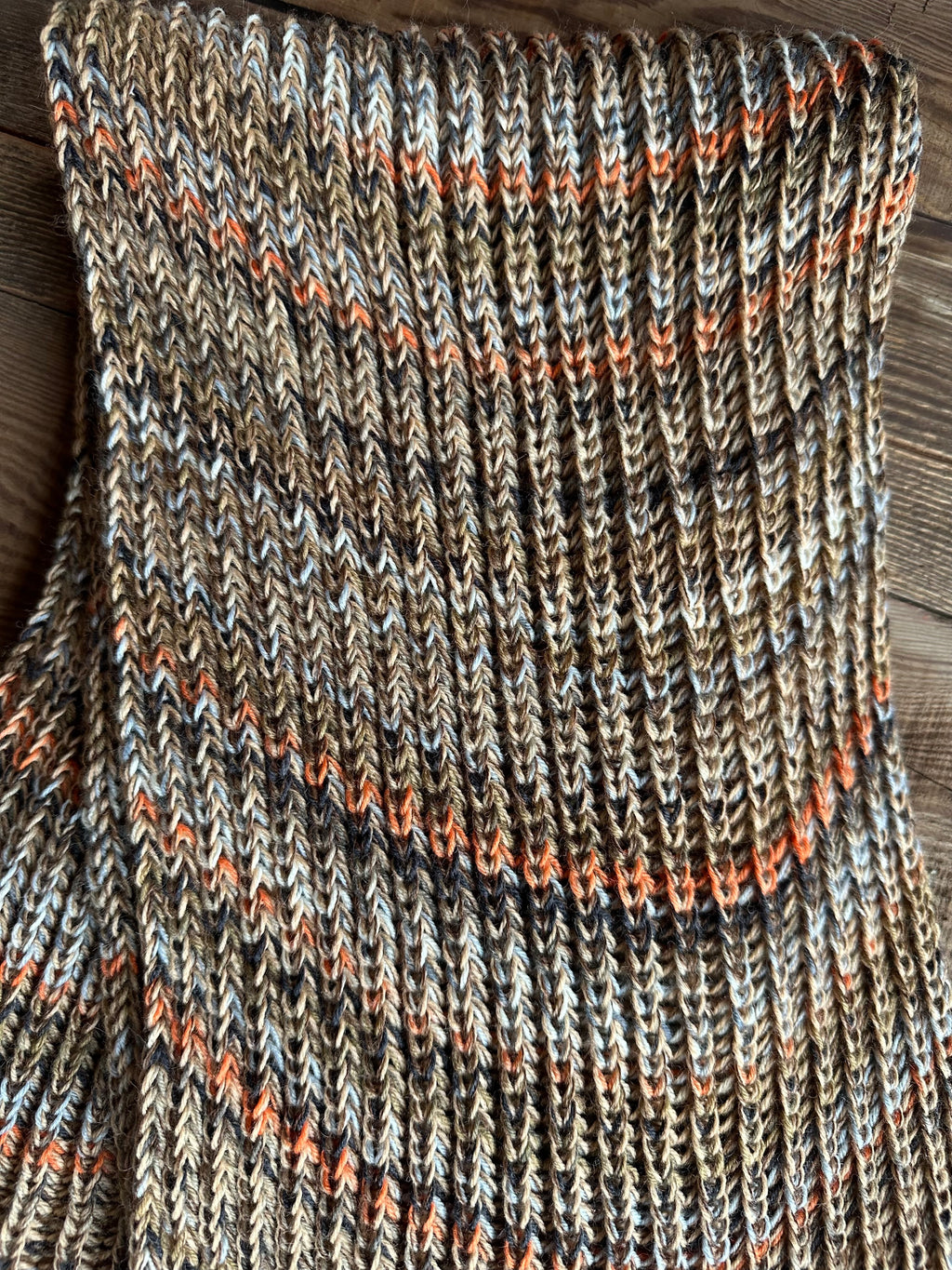 Colorful Handmade Knit Alpaca & Merino Wool Scarf, Fishermans Rib Neckwear, Unique Gift for Cozy Winter Outfits and Fashion Lovers