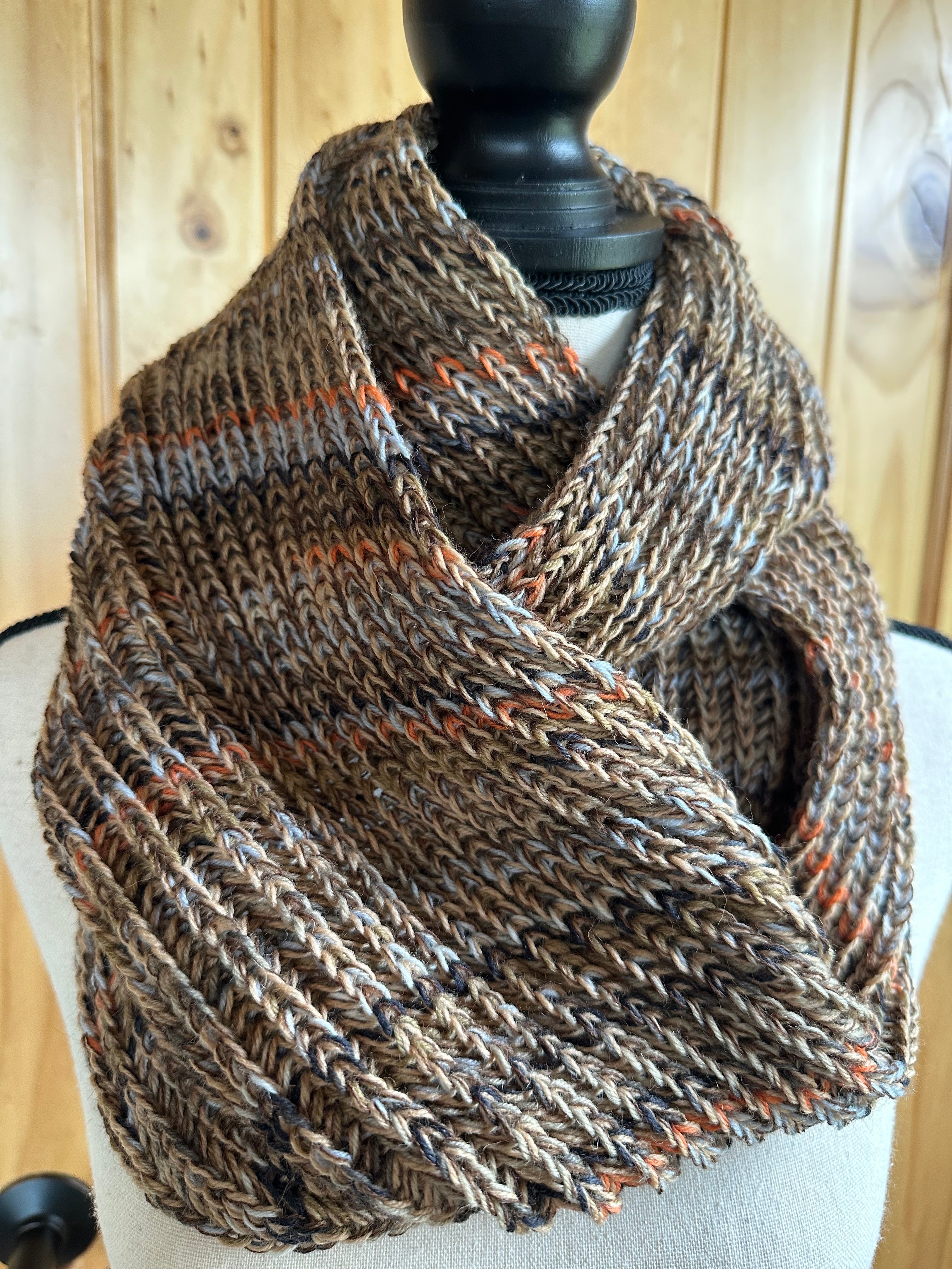 Handmade Knit Alpaca & Merino Wool Cowl, Vibrant Fisherman’s Rib Neck Wrap, Perfect Gift for Winter Style and Warmth
