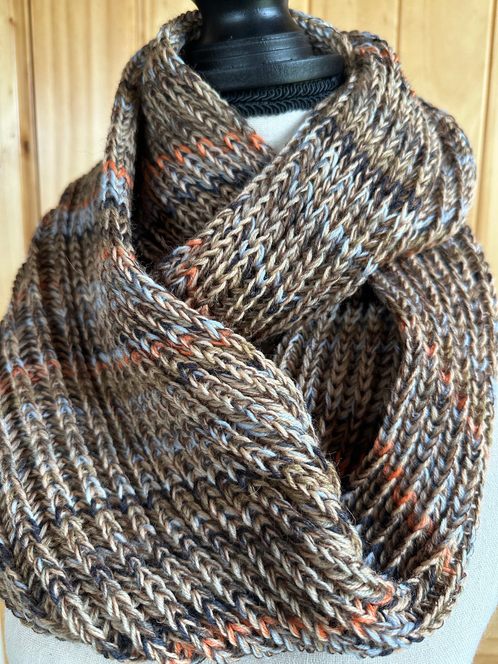 Handmade Knit Alpaca & Merino Wool Cowl, Vibrant Fisherman’s Rib Neck Wrap, Perfect Gift for Winter Style and Warmth