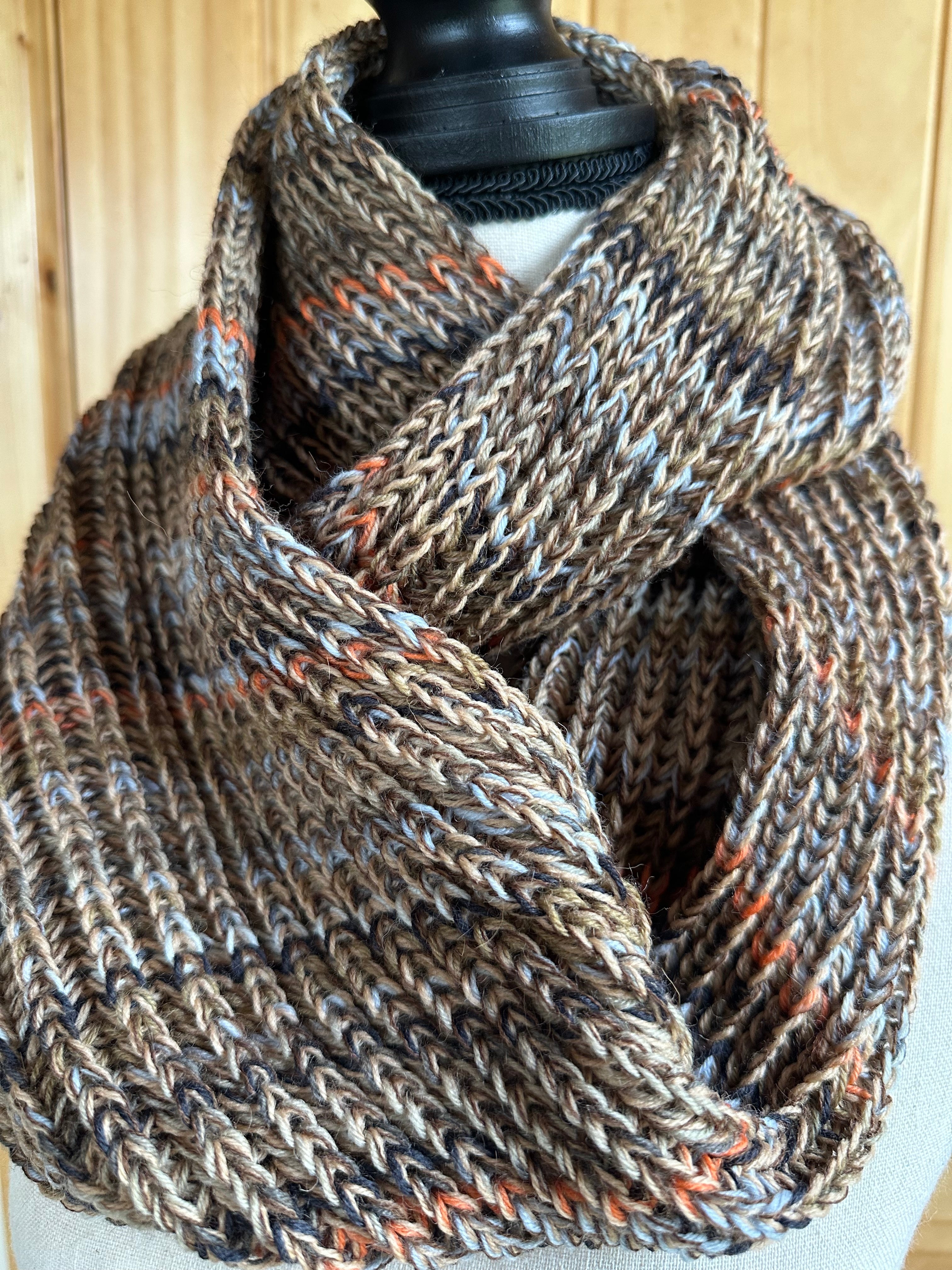 Handmade Knit Alpaca & Merino Wool Cowl, Vibrant Fisherman’s Rib Neck Wrap, Perfect Gift for Winter Style and Warmth