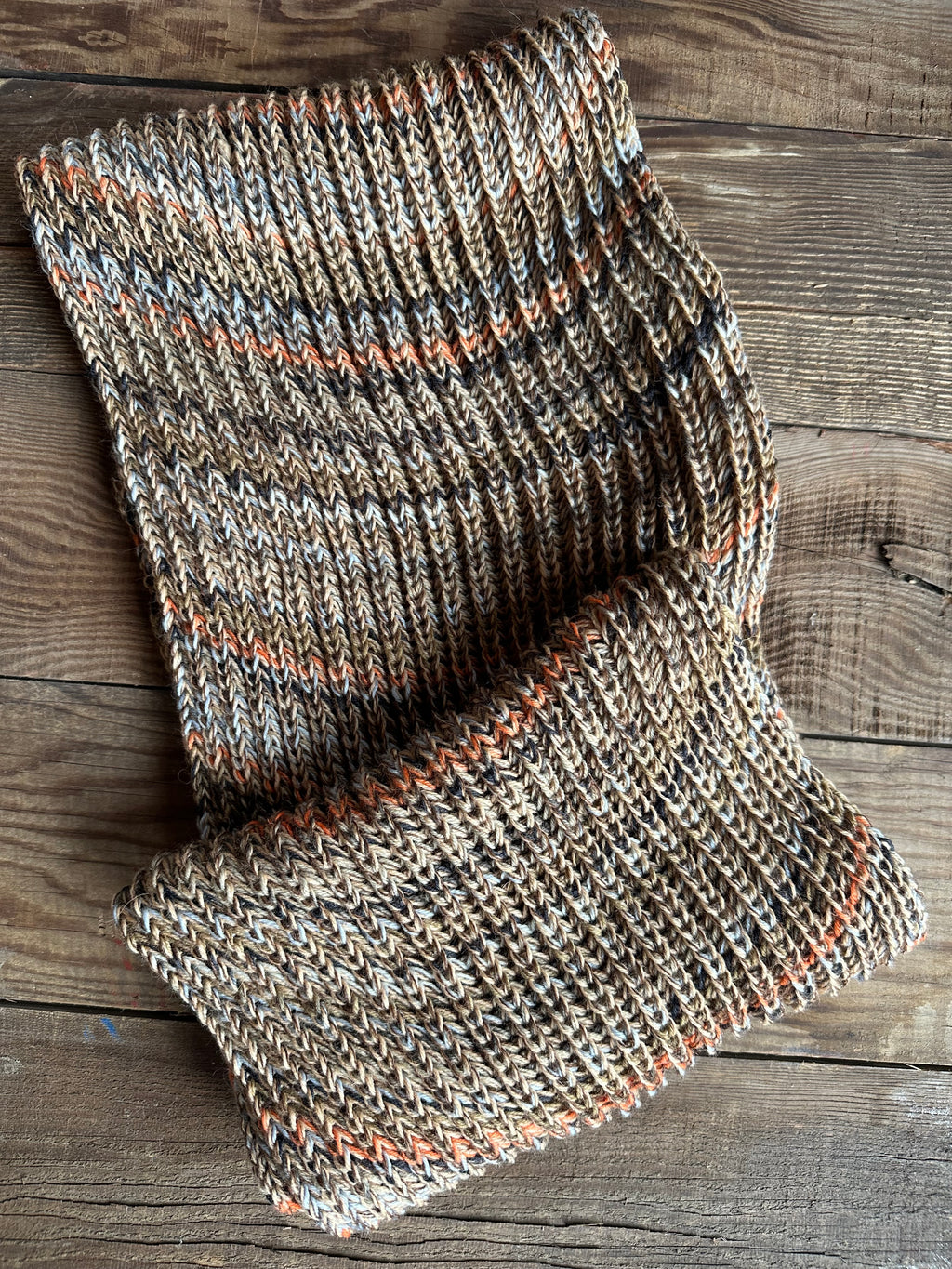 Handmade Knit Alpaca & Merino Wool Cowl, Vibrant Fisherman’s Rib Neck Wrap, Perfect Gift for Winter Style and Warmth