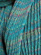 Colorful Handmade Knit Alpaca & Merino Wool Scarf, Fishermans Rib Neckwear, Unique Gift for Cozy Winter Outfits and Fashion Lovers