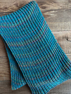 Colorful Handmade Knit Alpaca & Merino Wool Scarf, Fishermans Rib Neckwear, Unique Gift for Cozy Winter Outfits and Fashion Lovers