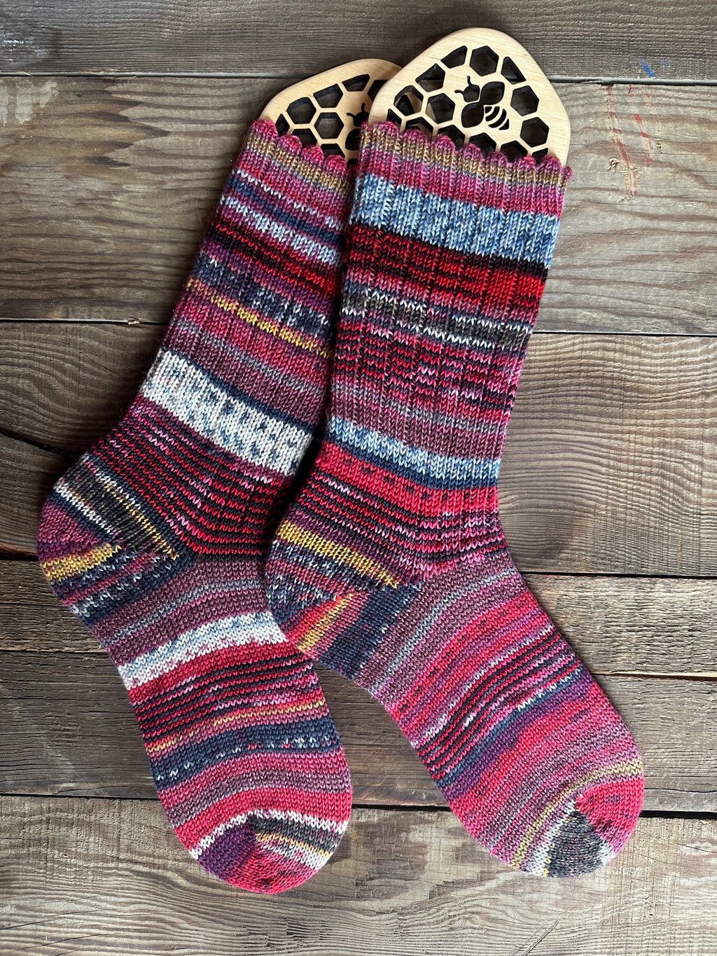 Scrappy Handmade Wool Socks - Soft, Warm & Colorful Winter Socks for Women