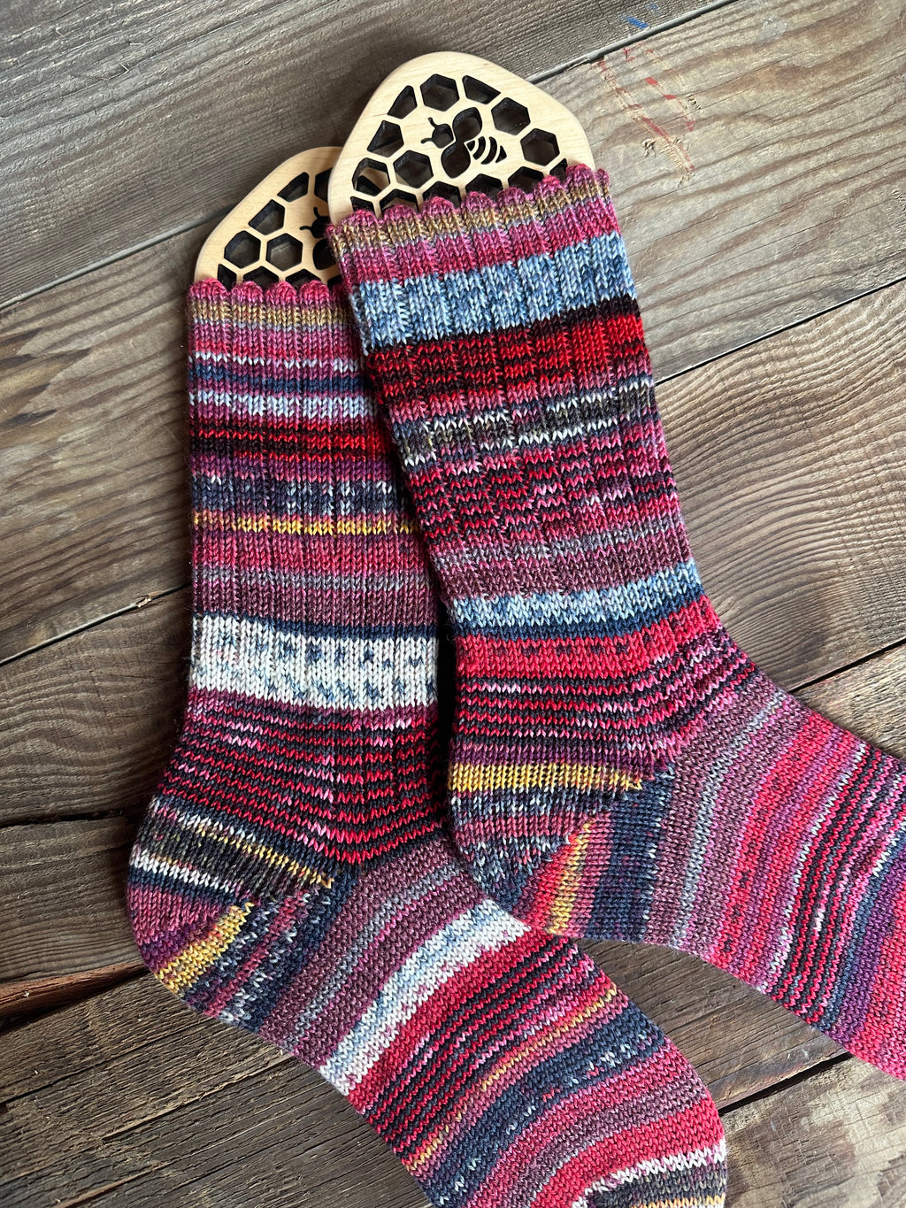 Scrappy Handmade Wool Socks - Soft, Warm & Colorful Winter Socks for Women