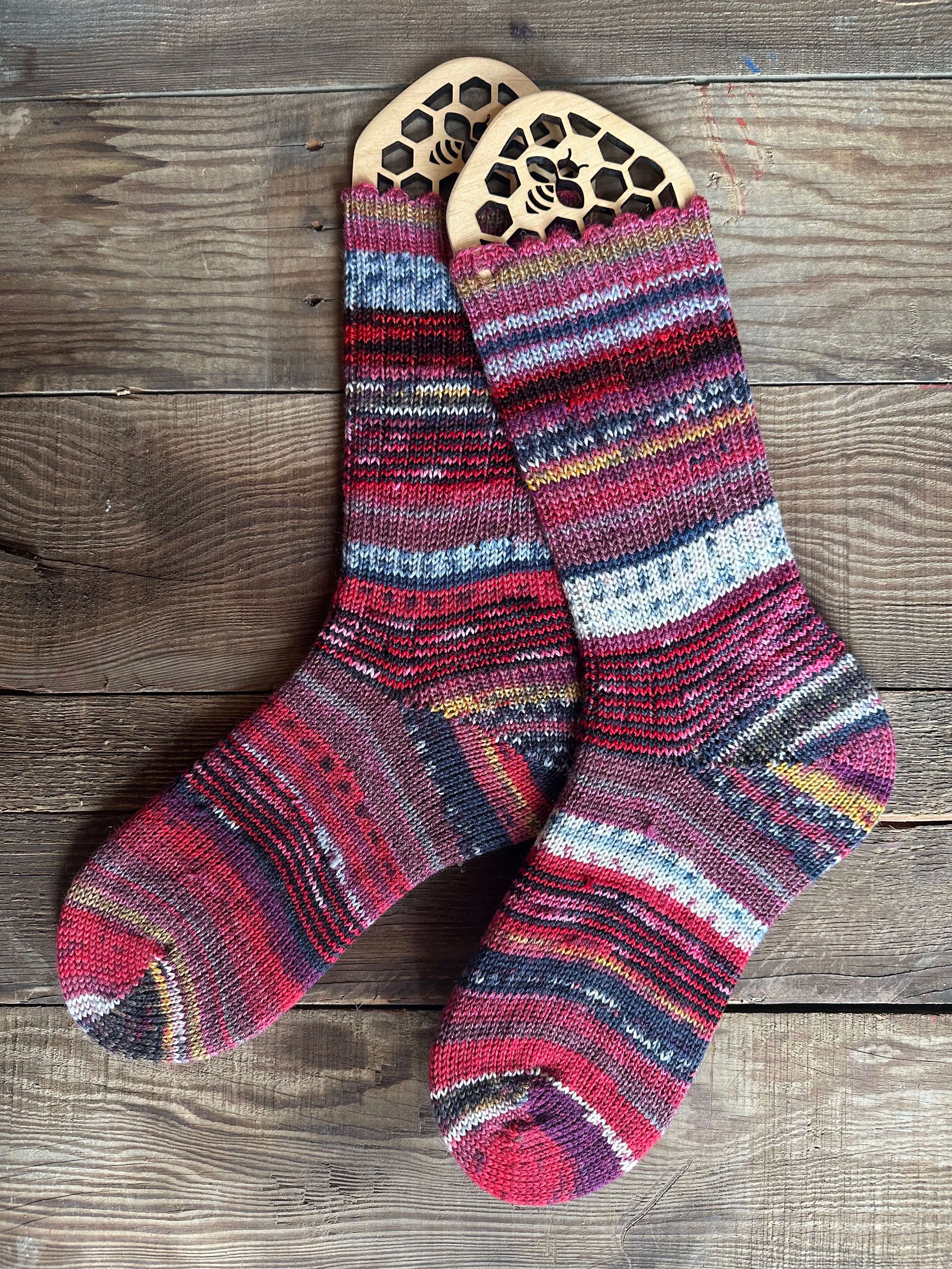 Scrappy Handmade Wool Socks - Soft, Warm & Colorful Winter Socks for Women