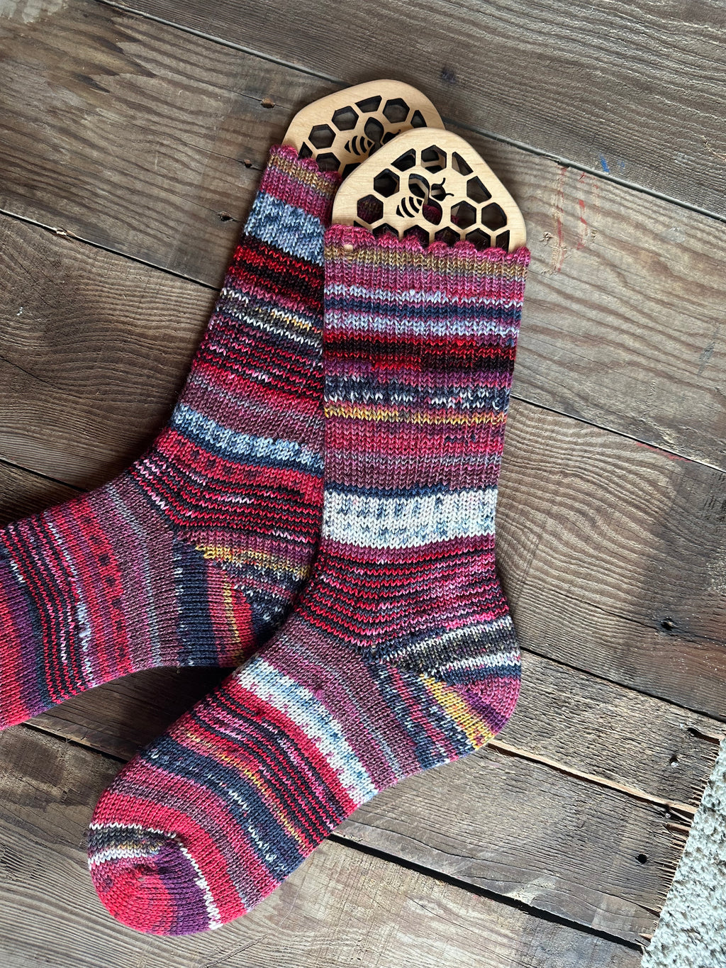 Scrappy Handmade Wool Socks - Soft, Warm & Colorful Winter Socks for Women