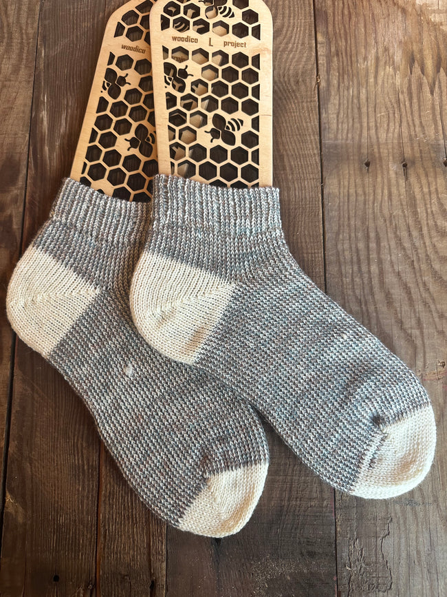Plush, Warm Comfort for Home & Gift Ideas, Handmade Merino & Alpaca Slipper Socks – Size Large Hover Image