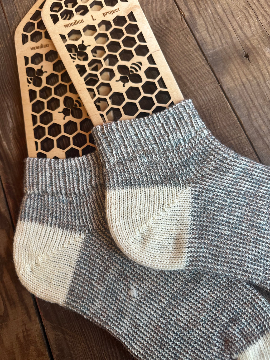 Plush, Warm Comfort for Home & Gift Ideas, Handmade Merino & Alpaca Slipper Socks – Size Large