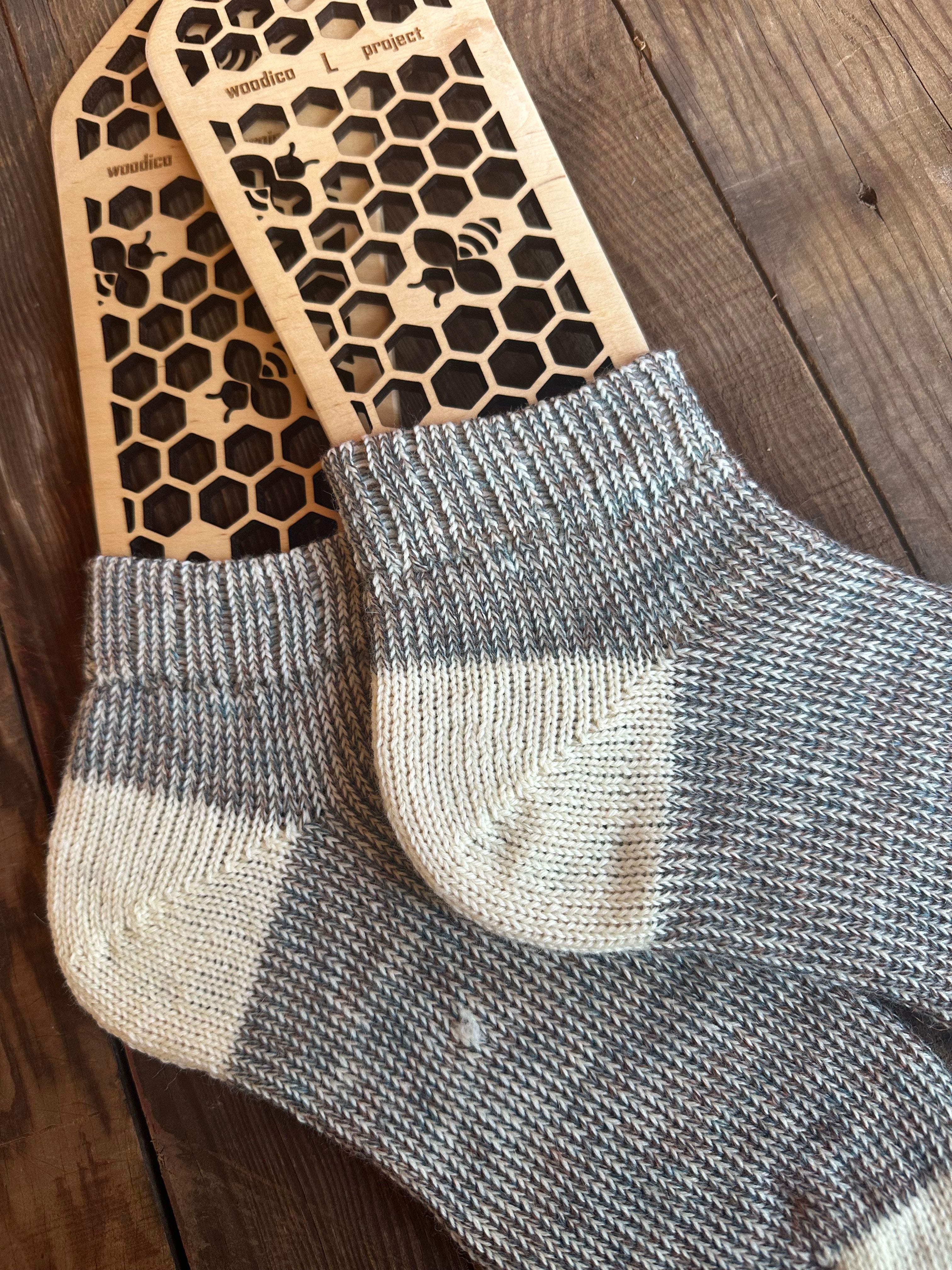 Plush, Warm Comfort for Home & Gift Ideas, Handmade Merino & Alpaca Slipper Socks – Size Large