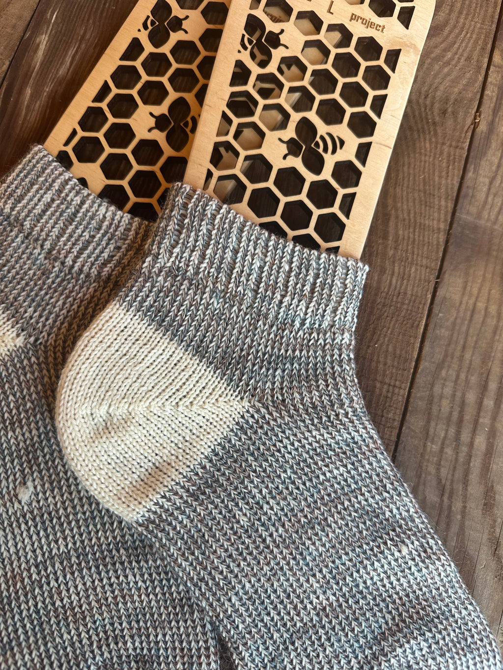 Plush, Warm Comfort for Home & Gift Ideas, Handmade Merino & Alpaca Slipper Socks – Size Large