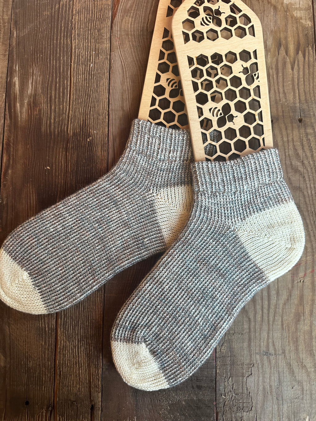 Plush, Warm Comfort for Home & Gift Ideas, Handmade Merino & Alpaca Slipper Socks – Size Large