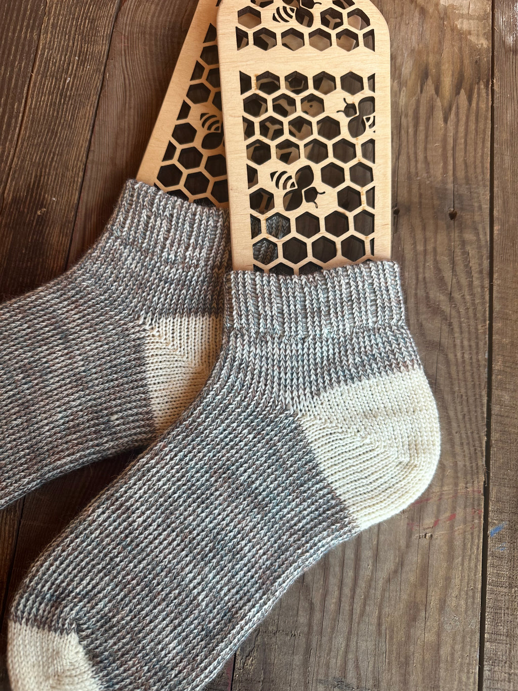 Plush, Warm Comfort for Home & Gift Ideas, Handmade Merino & Alpaca Slipper Socks – Size Large