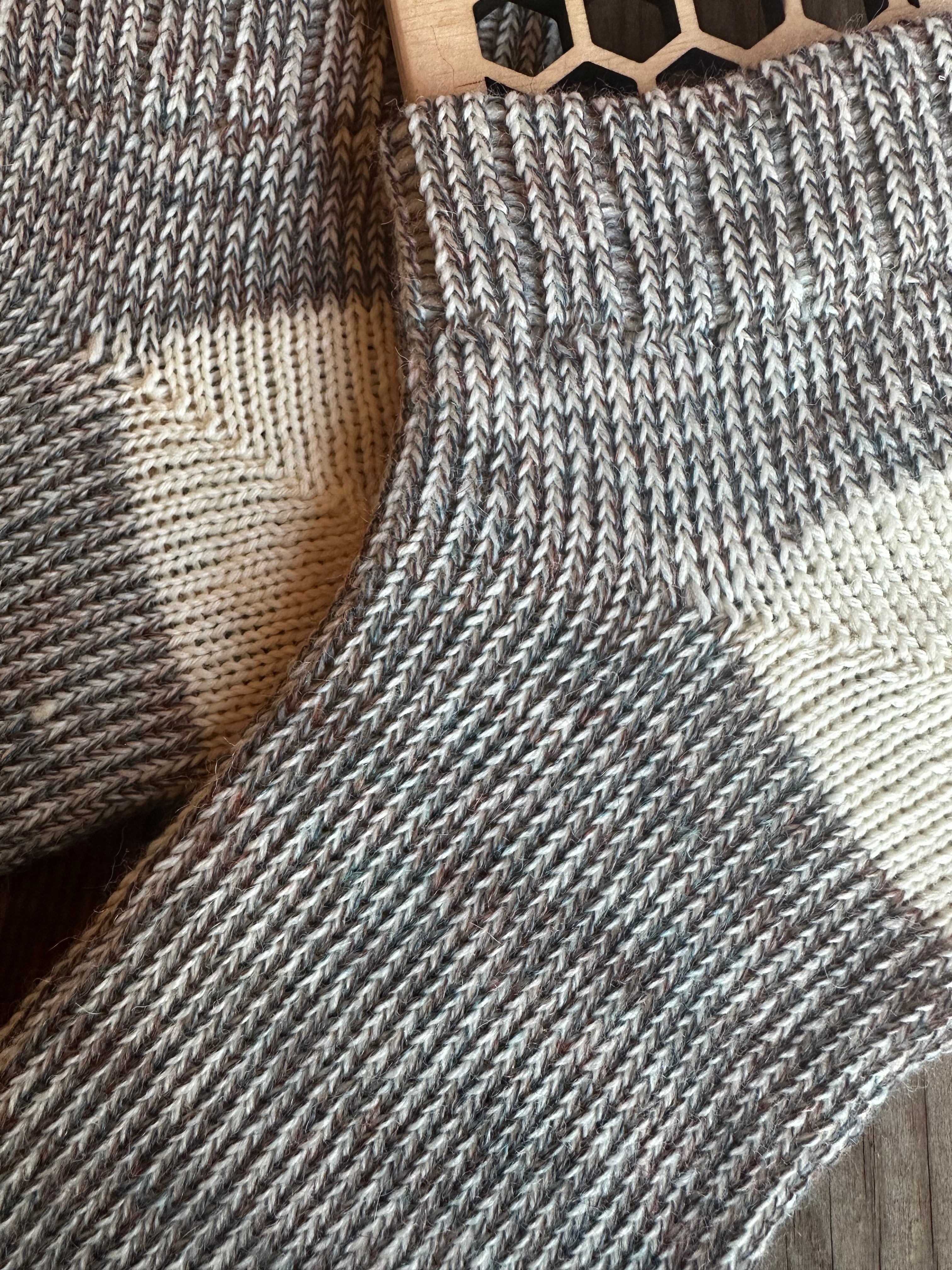 Plush, Warm Comfort for Home & Gift Ideas, Handmade Merino & Alpaca Slipper Socks – Size Large