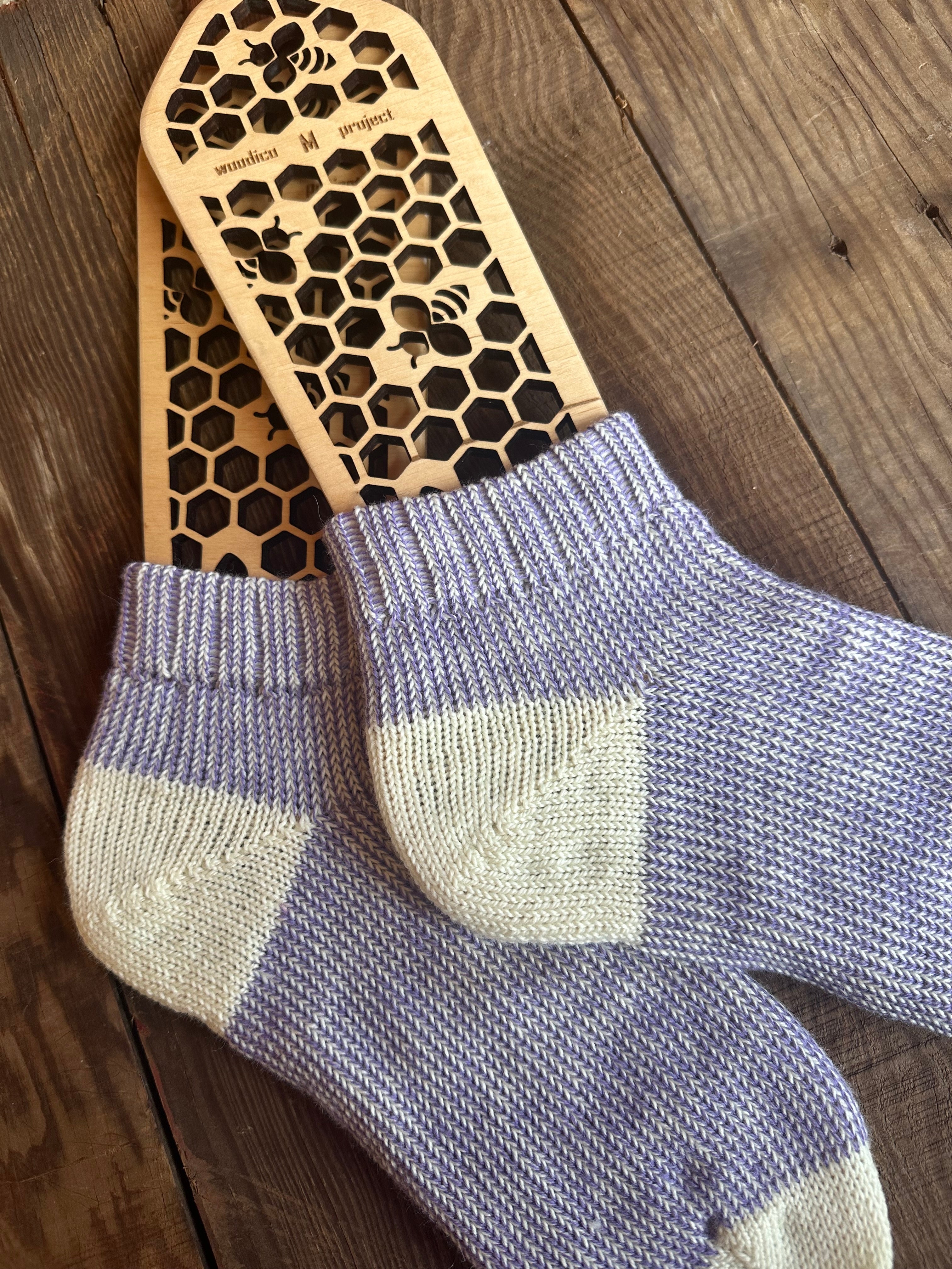 Plush, Warm Comfort for Home & Gift Ideas, Handmade Merino & Alpaca Slipper Socks – Size Medium