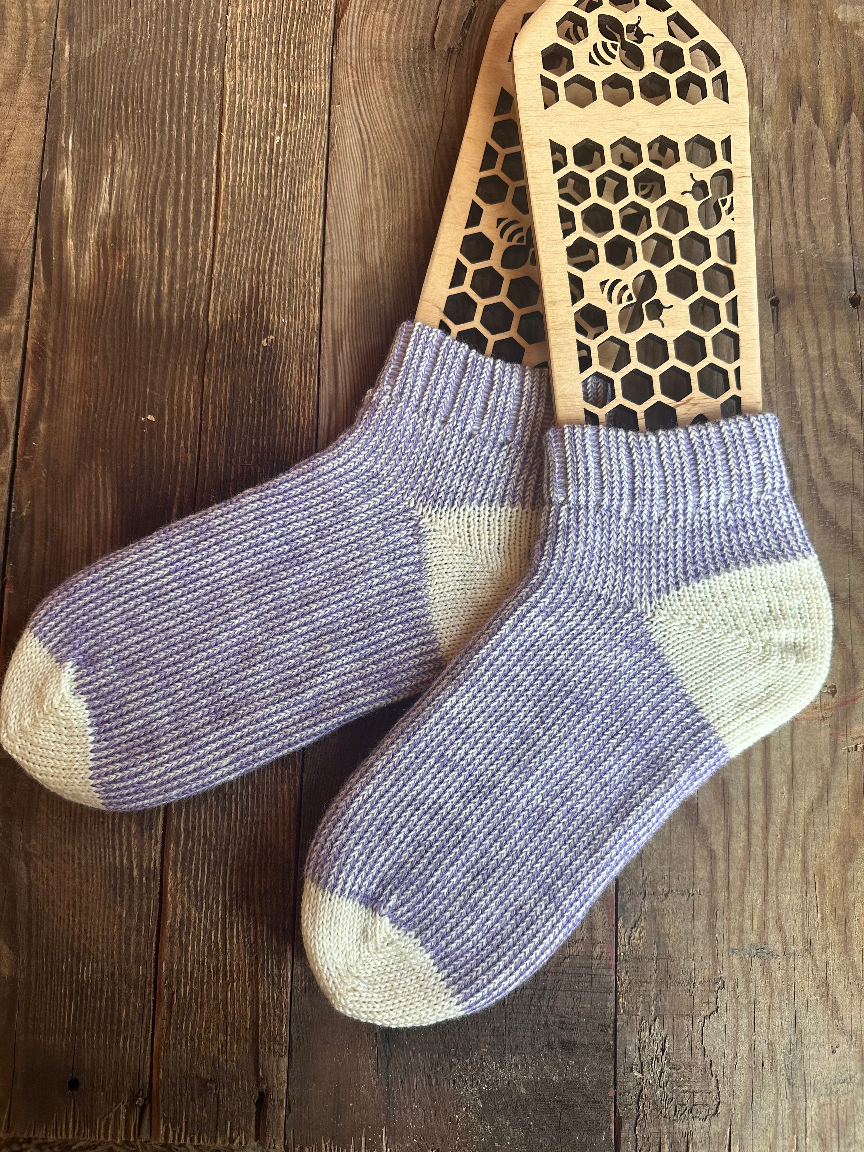 Plush, Warm Comfort for Home & Gift Ideas, Handmade Merino & Alpaca Slipper Socks – Size Medium