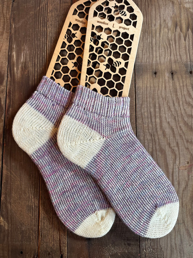 Plush, Warm Comfort for Home & Gift Ideas, Handmade Merino & Alpaca Slipper Socks – Size Large Hover Image