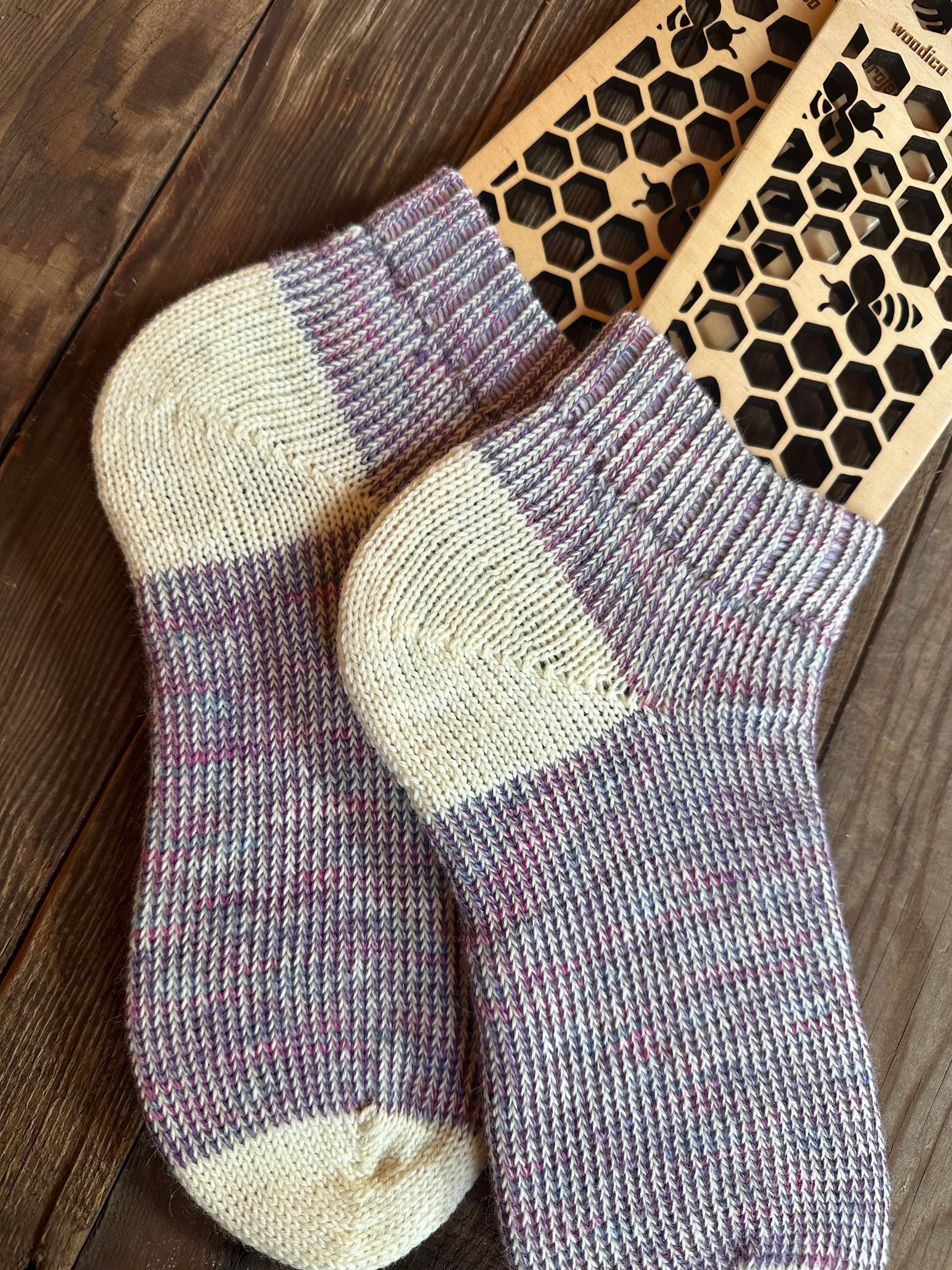 Plush, Warm Comfort for Home & Gift Ideas, Handmade Merino & Alpaca Slipper Socks – Size Large