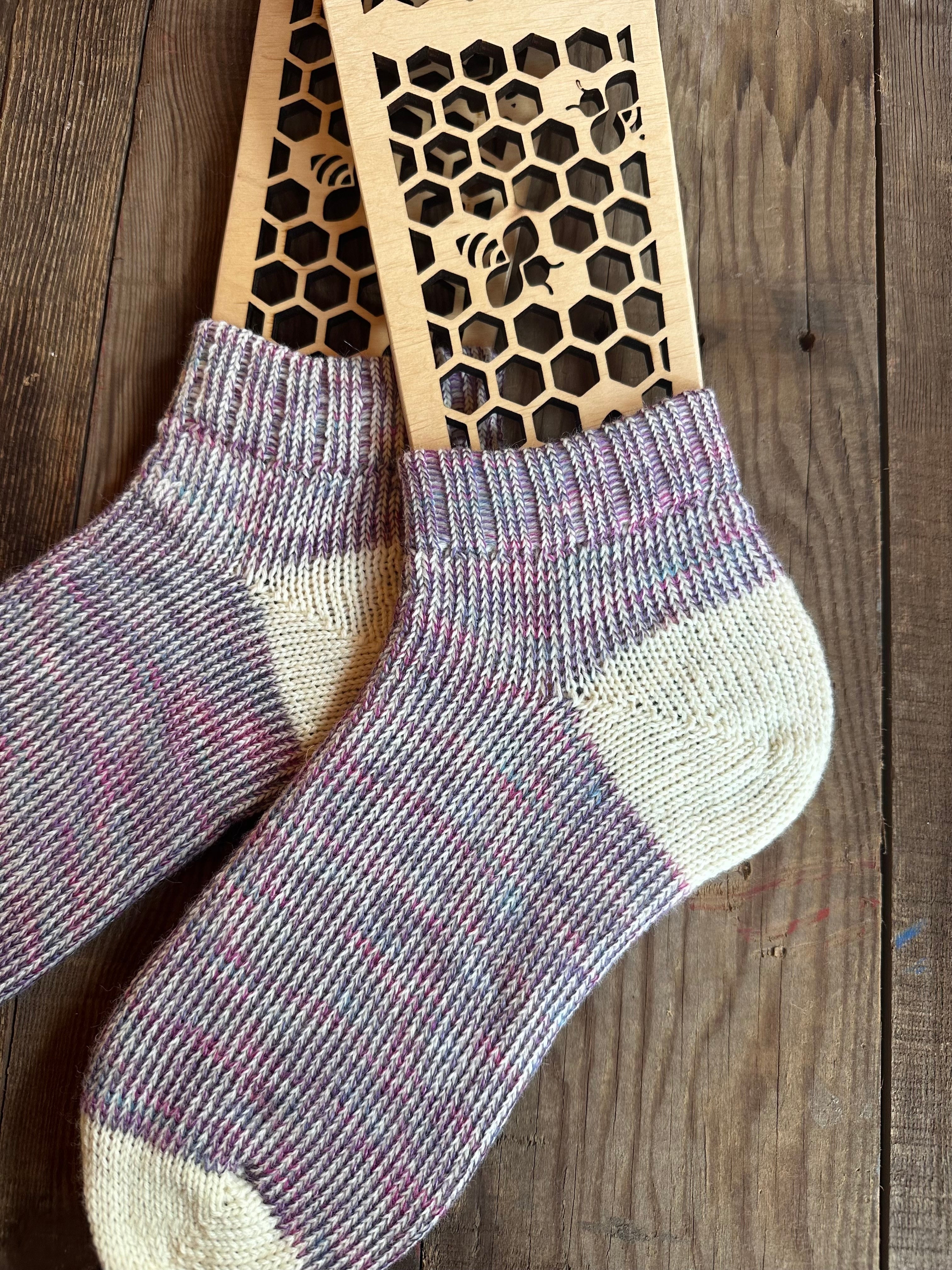 Plush, Warm Comfort for Home & Gift Ideas, Handmade Merino & Alpaca Slipper Socks – Size Large