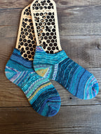 Whimsical Shortie Scrappy Handmade Wool Socks - Soft, Warm & Colorful Winter Socks for Women