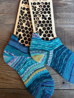 Whimsical Shortie Scrappy Handmade Wool Socks - Soft, Warm & Colorful Winter Socks for Women