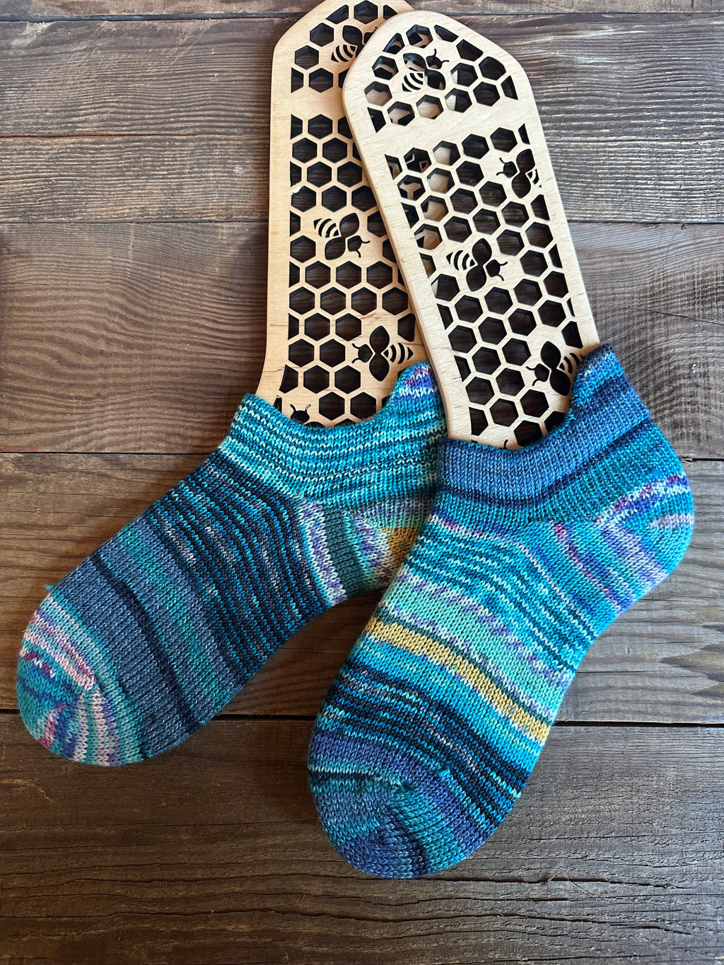 Whimsical Shortie Scrappy Handmade Wool Socks - Soft, Warm & Colorful Winter Socks for Women