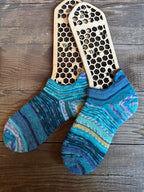 Whimsical Shortie Scrappy Handmade Wool Socks - Soft, Warm & Colorful Winter Socks for Women