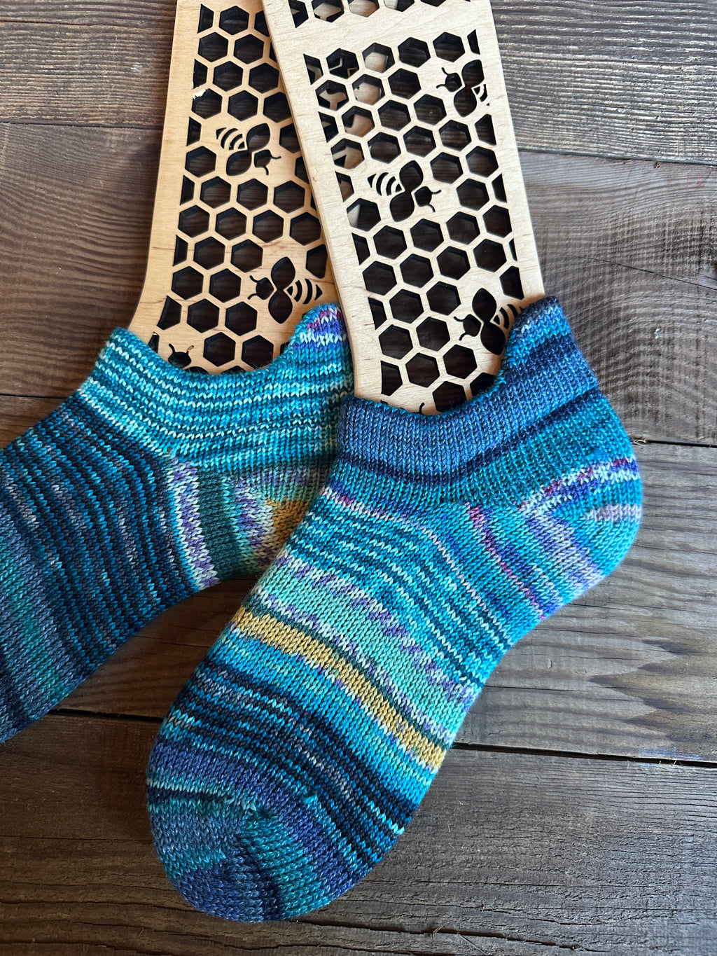Whimsical Shortie Scrappy Handmade Wool Socks - Soft, Warm & Colorful Winter Socks for Women
