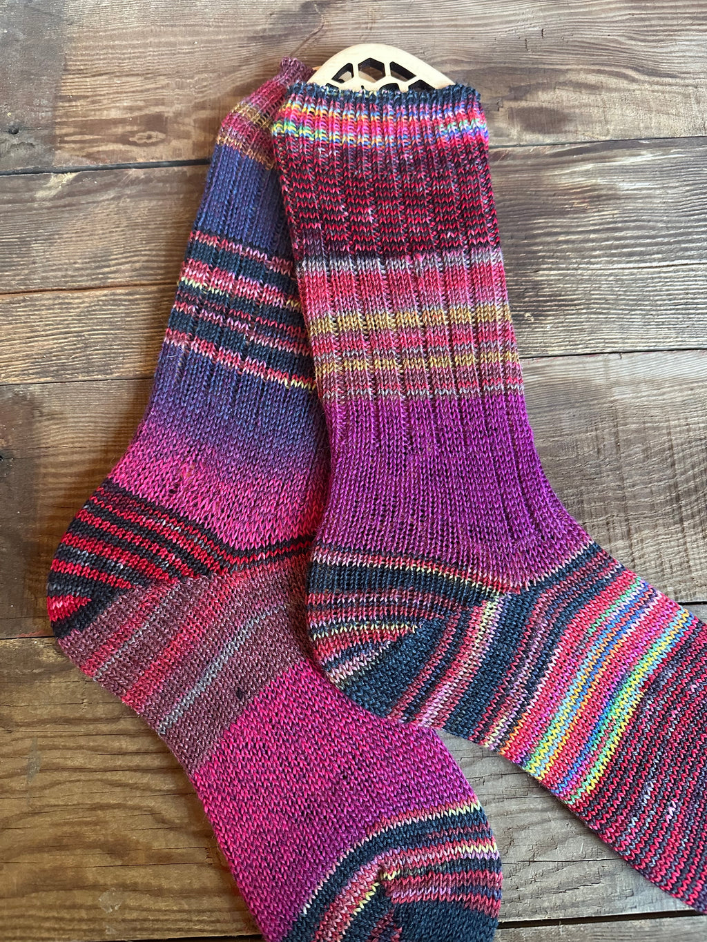 Scrappy and Colorful Merino Wool  Socks, HandMade, Luxurious Softness for Cold Weather, Thoughtful Gift for Loved Ones