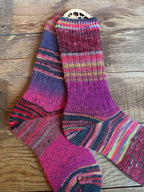 Scrappy and Colorful Merino Wool  Socks, HandMade, Luxurious Softness for Cold Weather, Thoughtful Gift for Loved Ones