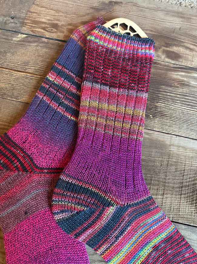 Scrappy and Colorful Merino Wool  Socks, HandMade, Luxurious Softness for Cold Weather, Thoughtful Gift for Loved Ones Main Image