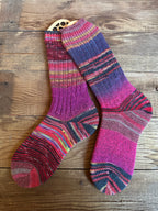 Scrappy and Colorful Merino Wool  Socks, HandMade, Luxurious Softness for Cold Weather, Thoughtful Gift for Loved Ones
