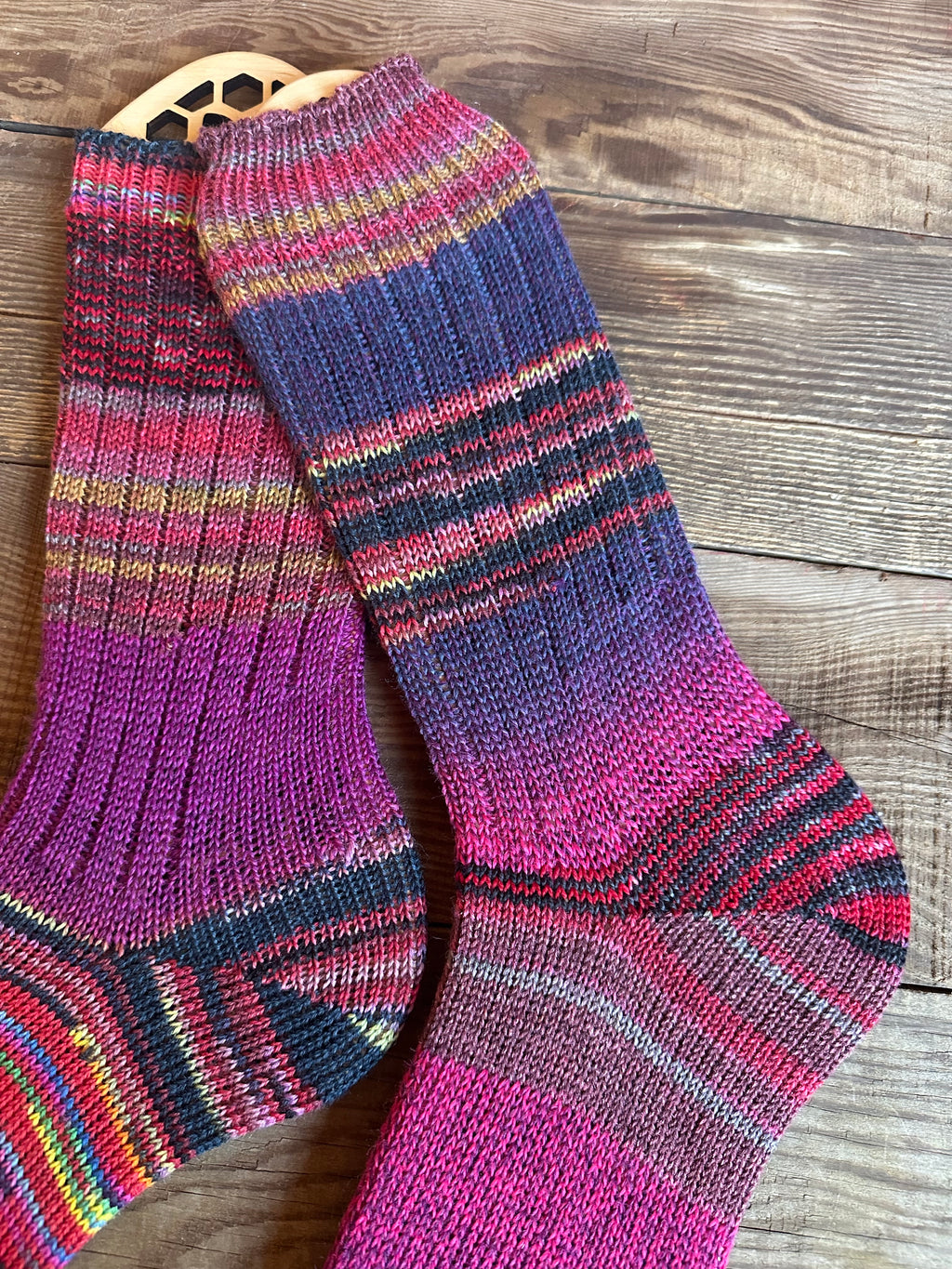 Scrappy and Colorful Merino Wool  Socks, HandMade, Luxurious Softness for Cold Weather, Thoughtful Gift for Loved Ones