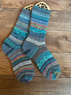 Whimsical Scrappy Handmade Wool Socks - Soft, Warm & Colorful Winter Socks for Women
