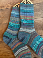 Whimsical Scrappy Handmade Wool Socks - Soft, Warm & Colorful Winter Socks for Women