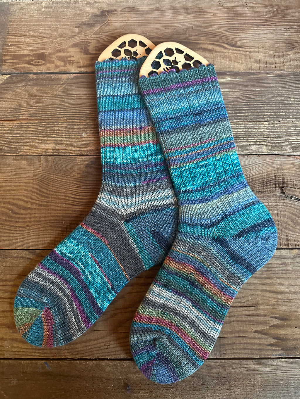 Whimsical Scrappy Handmade Wool Socks - Soft, Warm & Colorful Winter Socks for Women