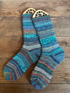 Whimsical Scrappy Handmade Wool Socks - Soft, Warm & Colorful Winter Socks for Women